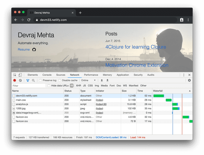 network load screenshot